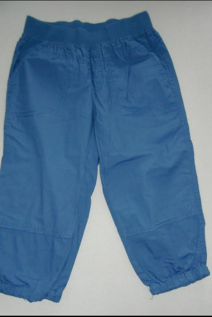 Blauwe kniebroek, mt. 134/140, Kinderen en Baby's, Kinderkleding | Maat 134, Ophalen of Verzenden, Zo goed als nieuw, Meisje, Broek