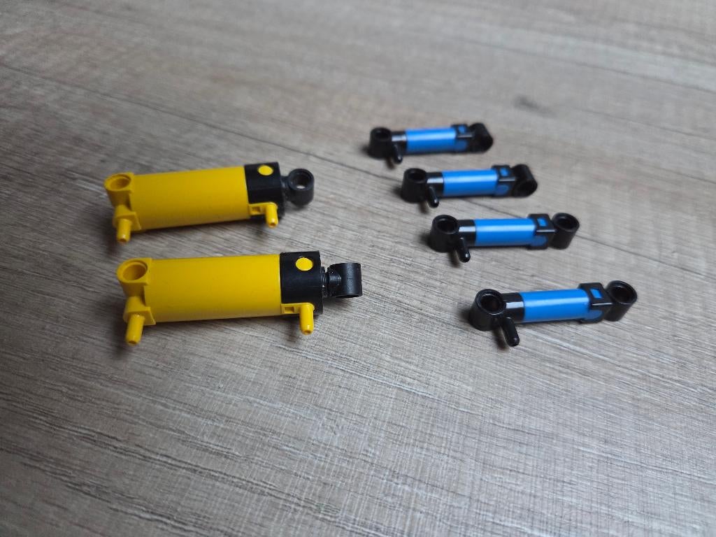 Lego Technic Pneumatische Cilinders (Geel & Blauw), Ophalen of Verzenden, Zo goed als nieuw, Losse stenen, Lego