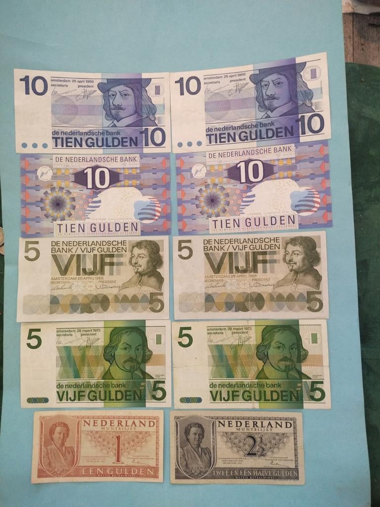 Guldens  10 x  schone biljetten, Ophalen of Verzenden, 10 gulden