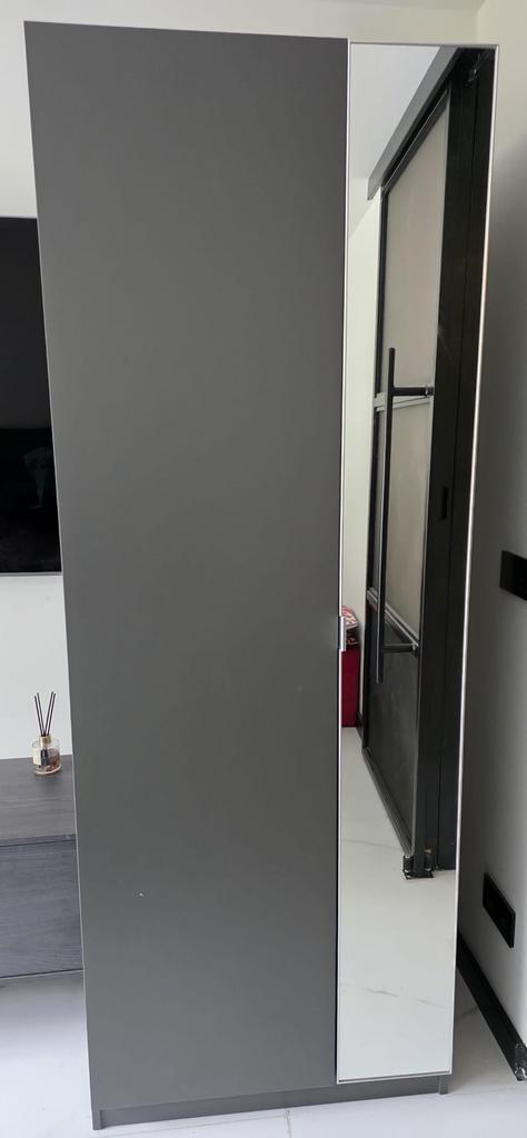 Ikea PAX kast donkergrijs, Ophalen, 200 cm of meer, 50 tot 100 cm, Zo goed als nieuw