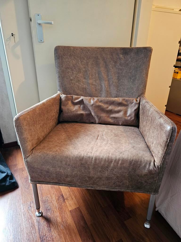 L'Ancora Leren Stoel - Comfortabel en Stijlvol, Gebruikt, Bruin, Leer, Ophalen of Verzenden