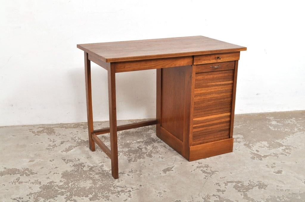 Vintage kinderbureau eiken bureau pronkstuk jaren 50, Ophalen of Verzenden, Gebruikt