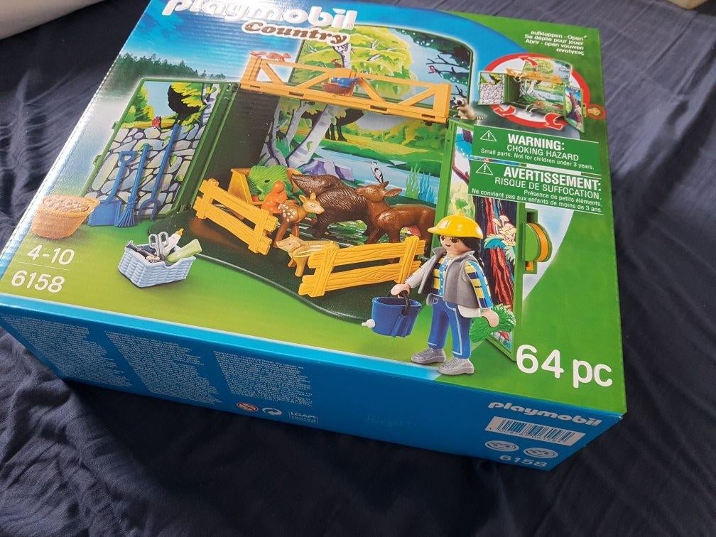 Playmobil 6158 speelbox met sleutel bosdieren en bos aanvul, Ophalen of Verzenden, Nieuw, Complete set