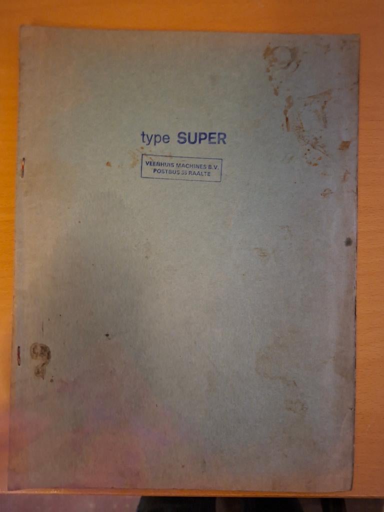 Handleiding Veenhuis Super mengmestverspreider, Verzenden, Gelezen, Tractor en Landbouw