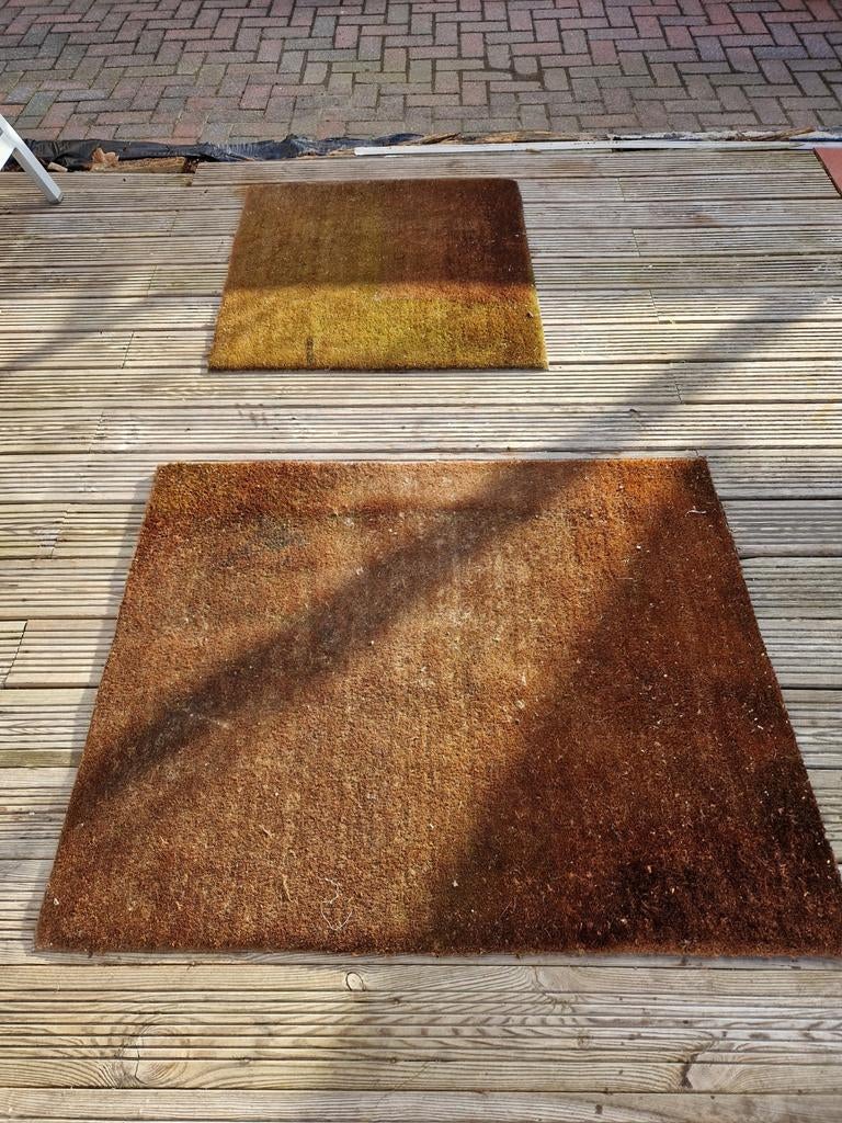 2 zware kokos deurmatten, Ophalen of Verzenden, Gebruikt, Gietijzer