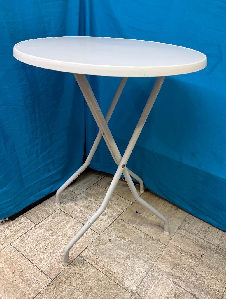 Witte robuuste statafel., Ophalen, Gebruikt