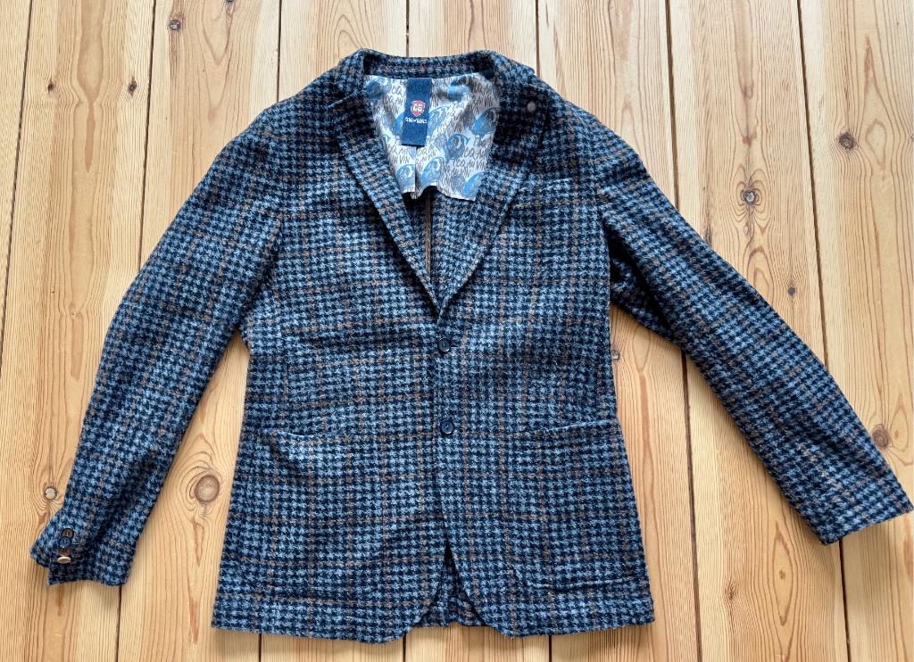 Club of Gents colbert - Blauw Ruit Wol - maat 54 / Large, Ophalen of Verzenden, Zo goed als nieuw, Maat 52/54 (L), Blauw