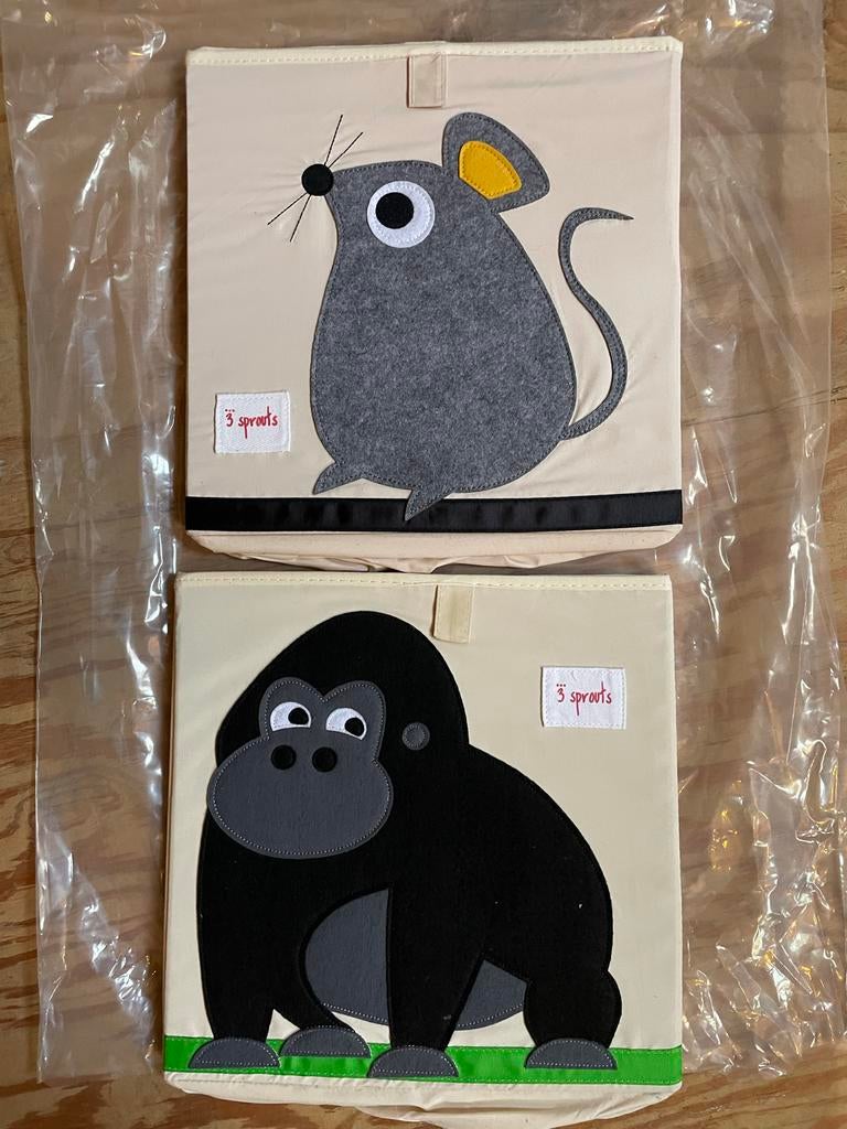 2 Nieuwe Sprout Opbergmanden - Muis, Gorilla & Beertjes, Ophalen of Verzenden, Nieuw, Overige typen