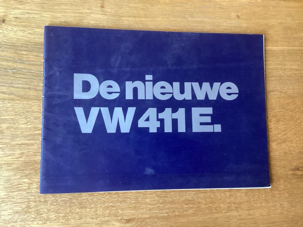VW 411 E Brochure - 1969, Boeken, Auto's | Folders en Tijdschriften, Ophalen of Verzenden, Zo goed als nieuw, Volkswagen