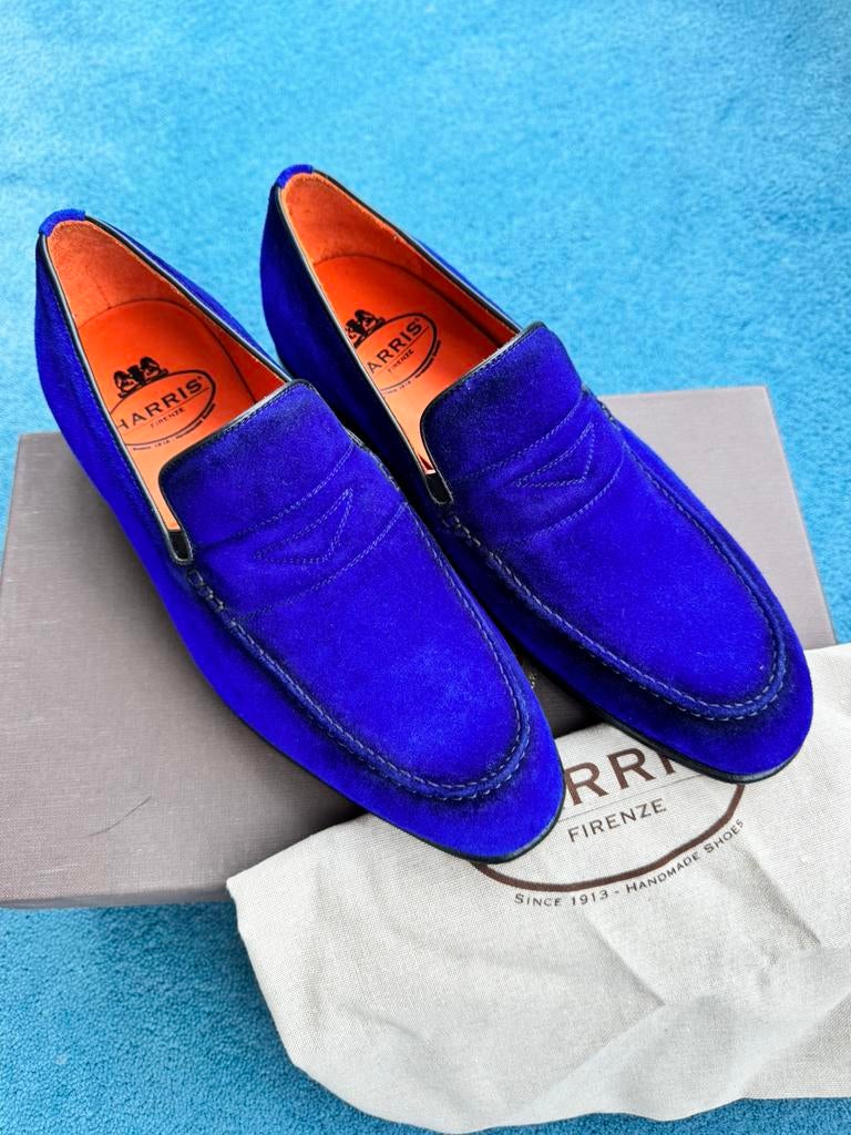 NIEUW Harris Suède Mocassin/Loafer UK 9.5 Blauw, Kleding | Heren, Schoenen, Loafers, Nieuw, Verzenden, Blauw