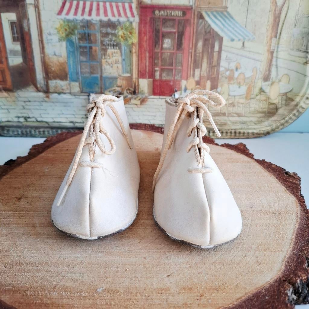 Vintage leren babyschoentjes - maat 20, Ophalen of Verzenden
