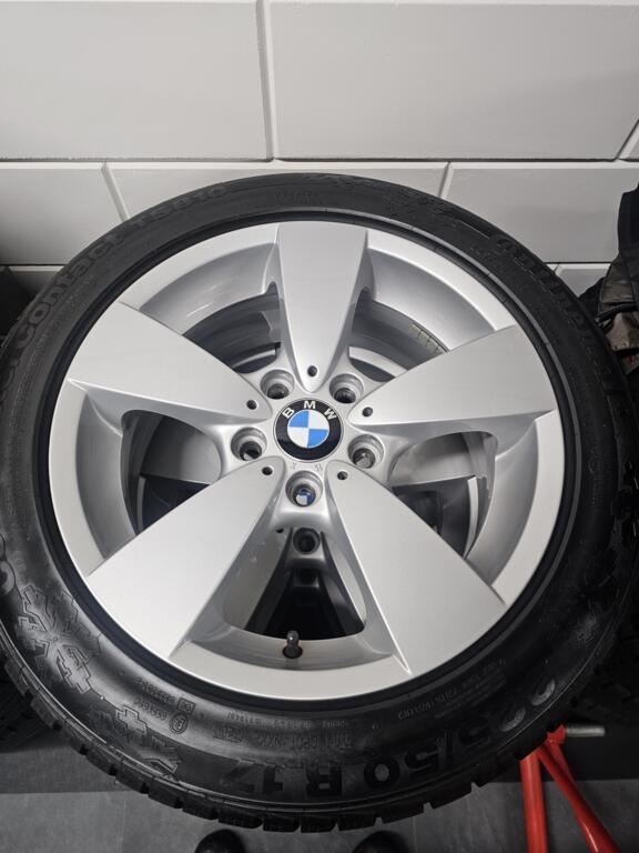 BMW 5-serie E60 E61 Lichtmetalen velgen winterset, Auto-onderdelen, Banden en Velgen, Gebruikt, Banden en Velgen, 17 inch, Winterbanden