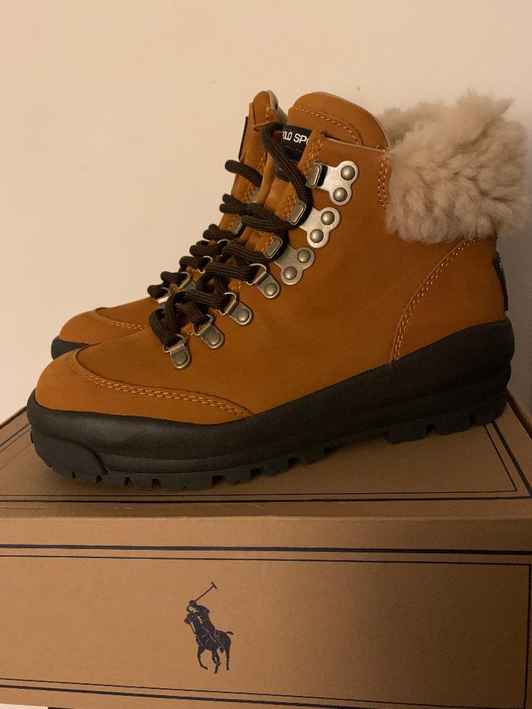 Ralph Lauren Suede Polo Sport wandelschoenen M 37,5, Bruin, Lage of Enkellaarzen, Nieuw, Ophalen of Verzenden