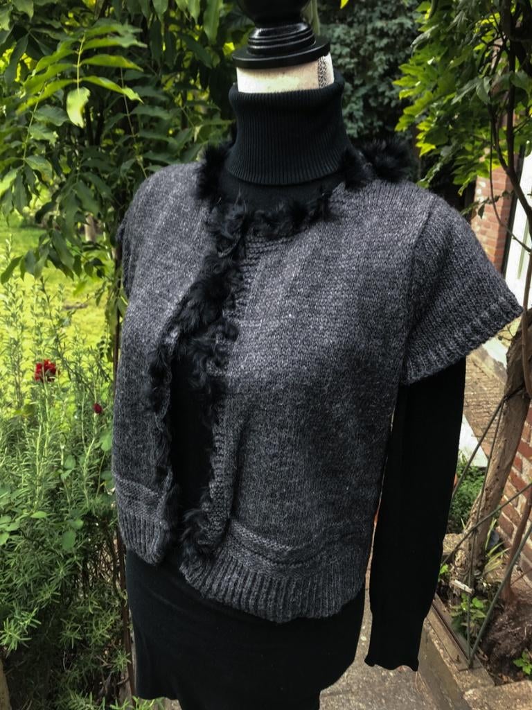 grijze alpaca wollen vest Armand Thiery mt 2 = nl M, Maat 38/40 (M), Ophalen of Verzenden, Zo goed als nieuw, Armand Thiery