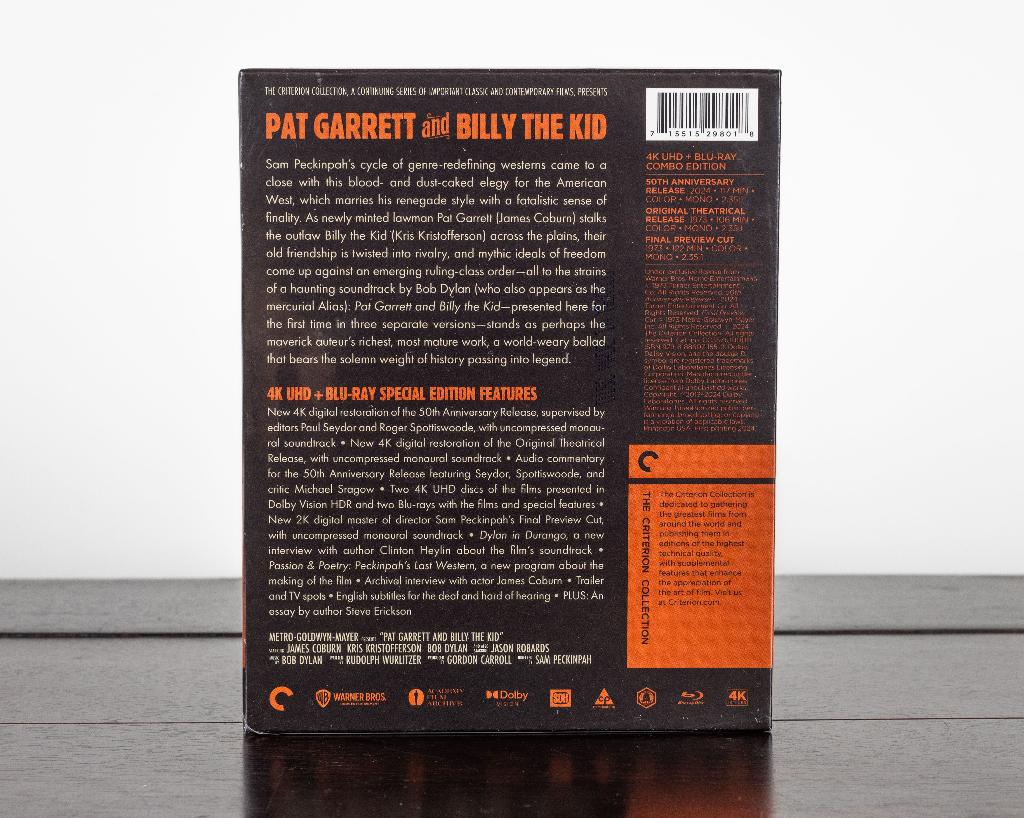 Pat Garrett and Billy the Kid 4K UHD + Blu-Ray (US Import), -, -, Actie, Ophalen of Verzenden