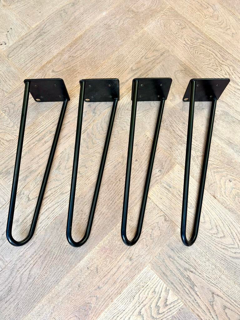 Hairpin Legs | Tafelpoten | zwart staal | 39cm, Tafelpoot, Minder dan 50 cm, Minder dan 50 cm, Ophalen of Verzenden