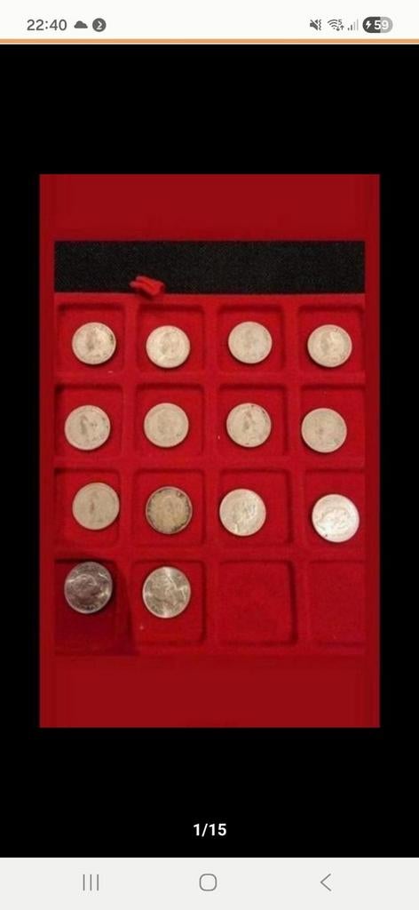 Zilveren 25 cent wilhelmina, Postzegels en Munten, Munten | Nederland, Ophalen of Verzenden, Koningin Wilhelmina, 25 cent, Zilver