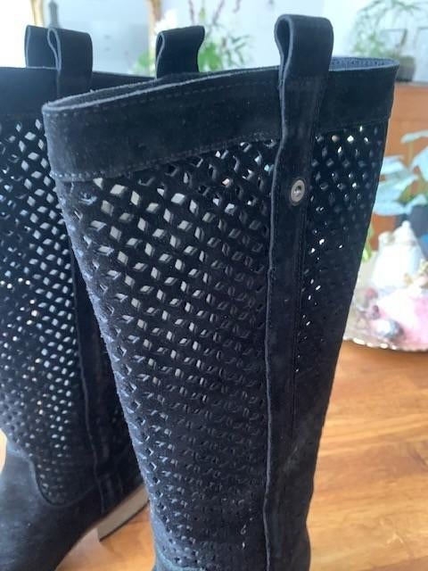 Zwarte suede zomerlaarzen, maat 39, Ophalen, Hoge laarzen, Betty London, Zwart