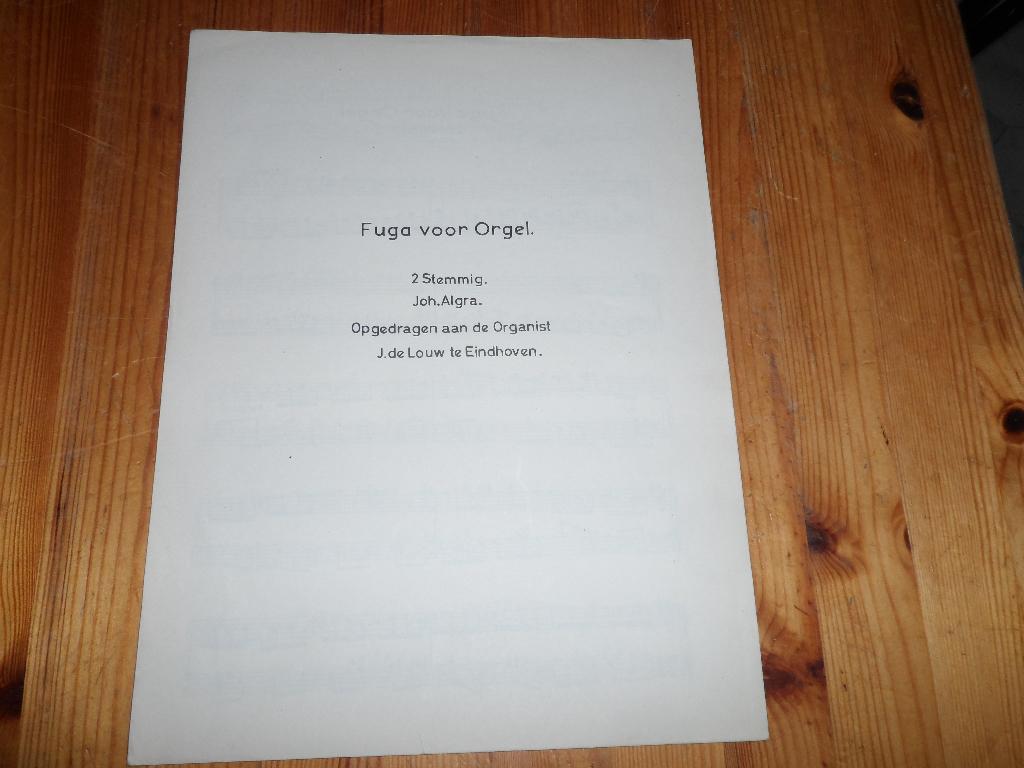 Joh. Algra, Gebruikt, Orgel, Klassiek, Ophalen of Verzenden