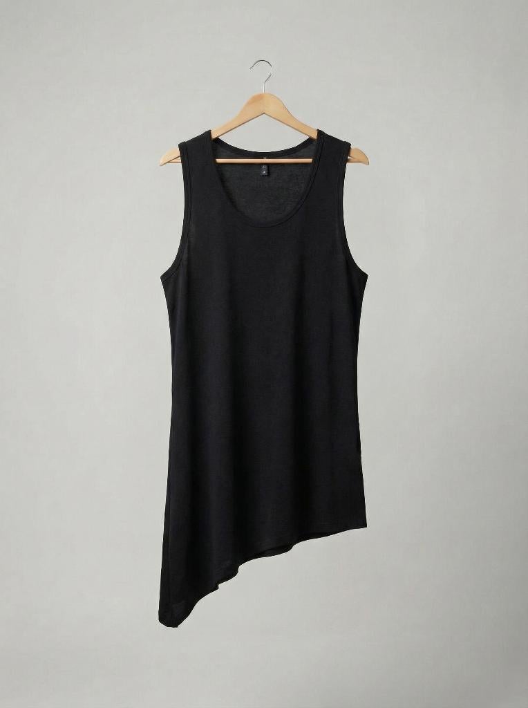 Gothic / avant-garde mouwloos hemd in Rick Owens stijl, Kleding | Heren, Maat 48/50 (M), Zwart, Geen merk, Nieuw