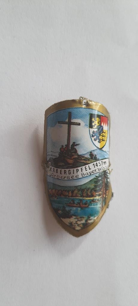 Wandelstok plaatje stocknagel schildje bergripfel arbersee, Ophalen of Verzenden, Gebruikt