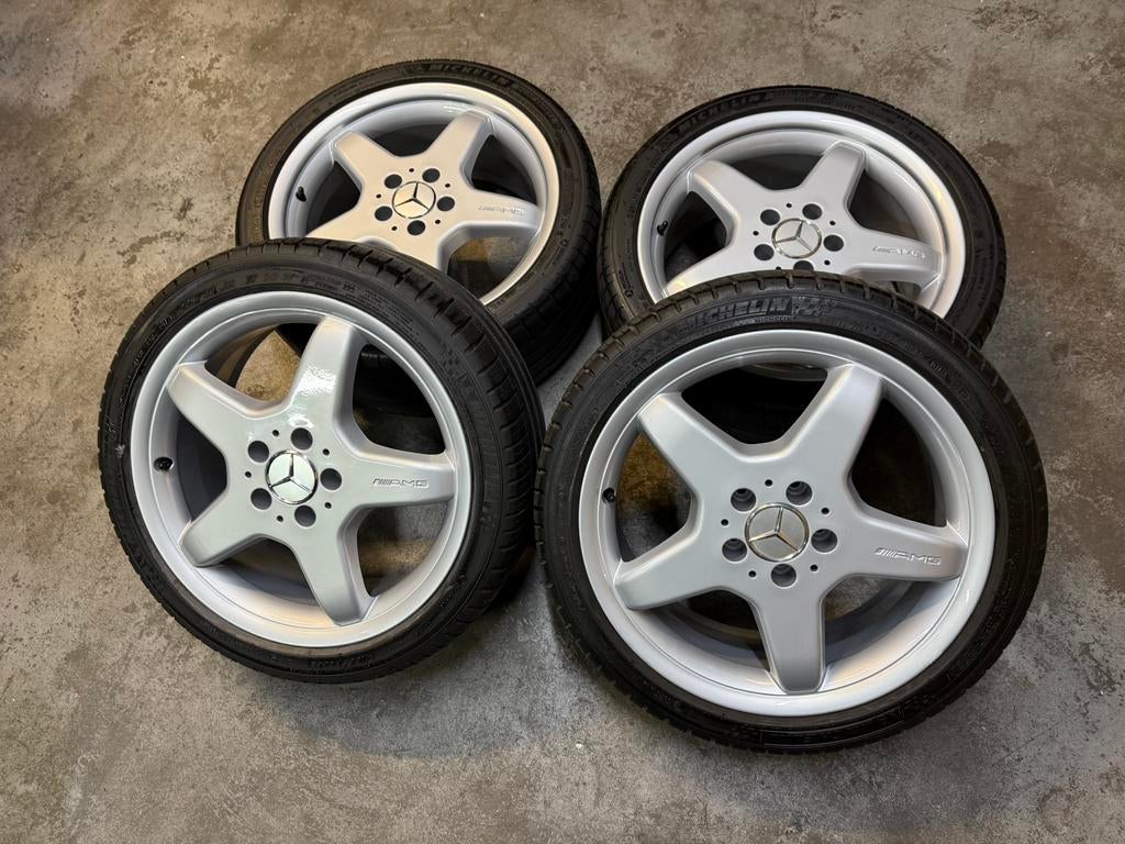 ✅ 18 inch OEM AMG velgen 5x112 W124 W201 W209 W202, Auto-onderdelen, Ophalen, 18 inch, Gebruikt, Banden en Velgen