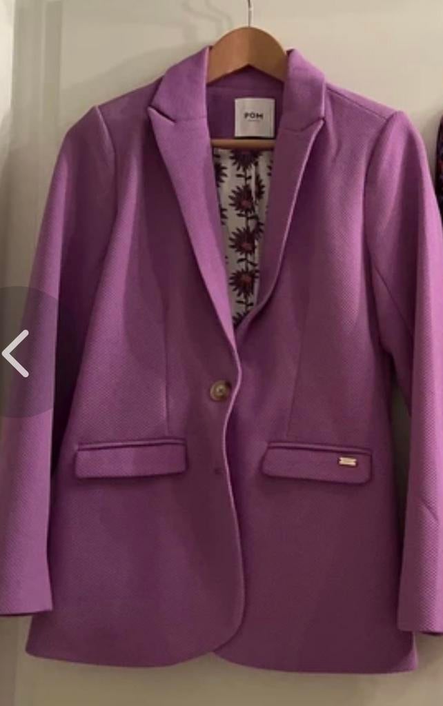Pom Amsterdam 34 Lila Blazer - Maat 34 - Zo Goed Als Nieuw, Kleding | Dames, Paars, Ophalen of Verzenden, Zo goed als nieuw, Jasje