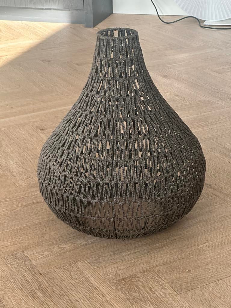 Scandinavische touw lamp, Ophalen of Verzenden, Zo goed als nieuw, Bruin, 25 tot 50 cm