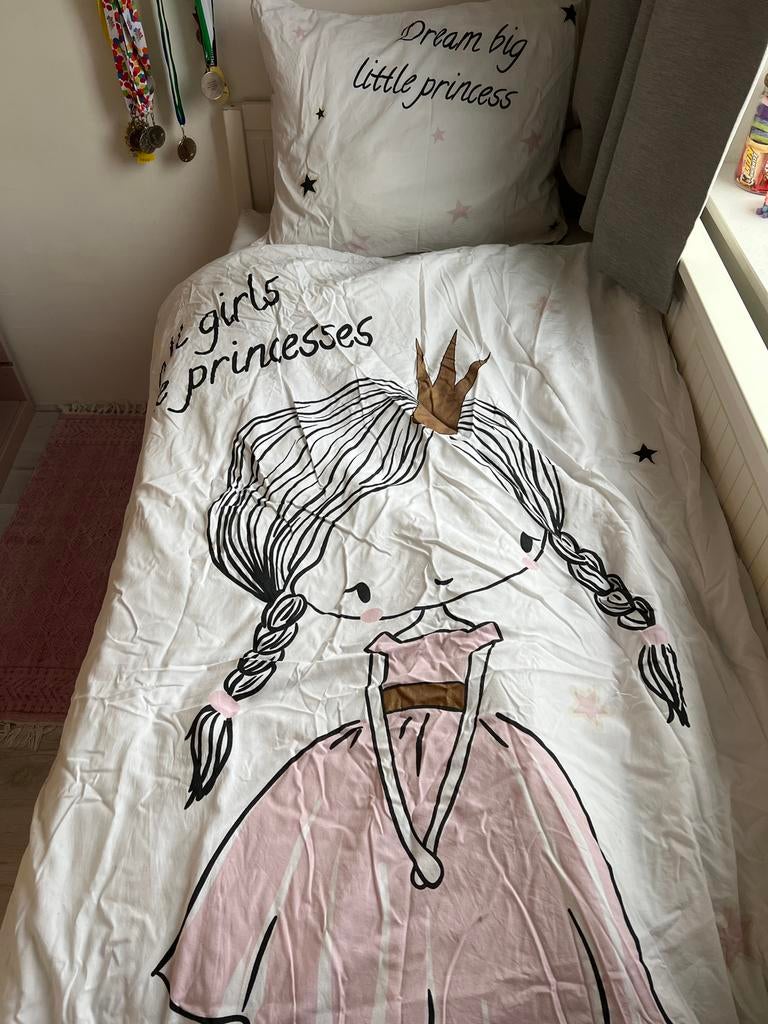 Leuk dekbedovertrek voor kinderkamer, Ophalen, Eenpersoons, Wit, Dekbedovertrek