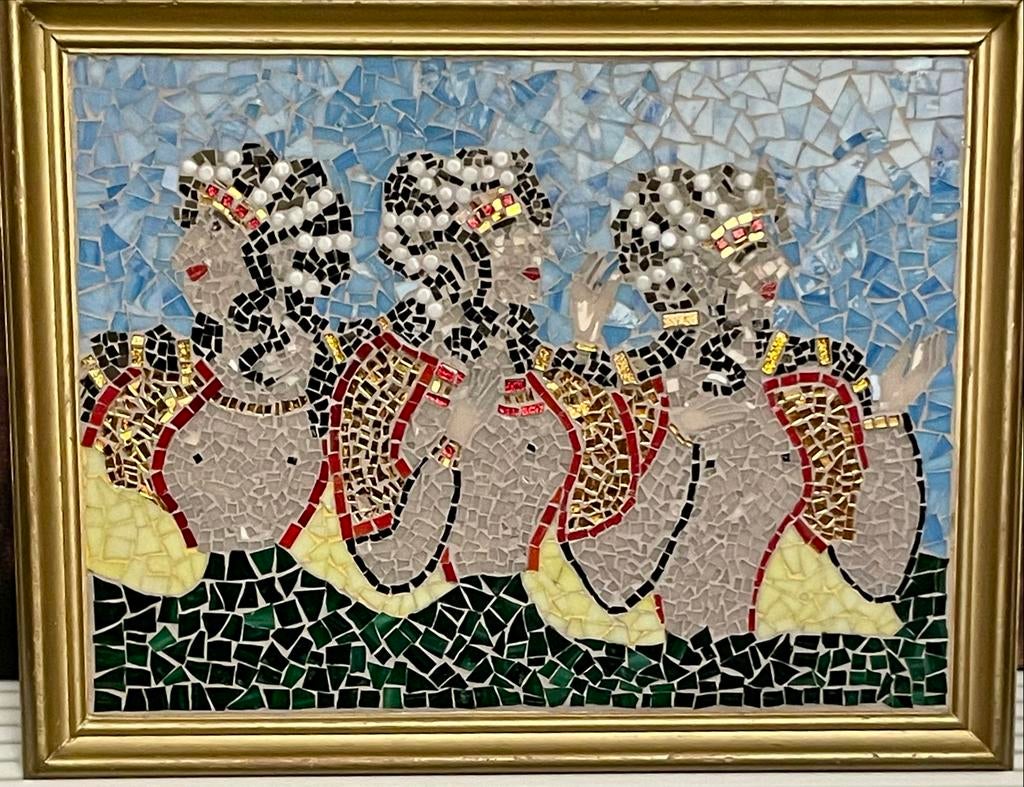 Mooi mozaïek kunstwerk - 39x30 cm, Ophalen of Verzenden