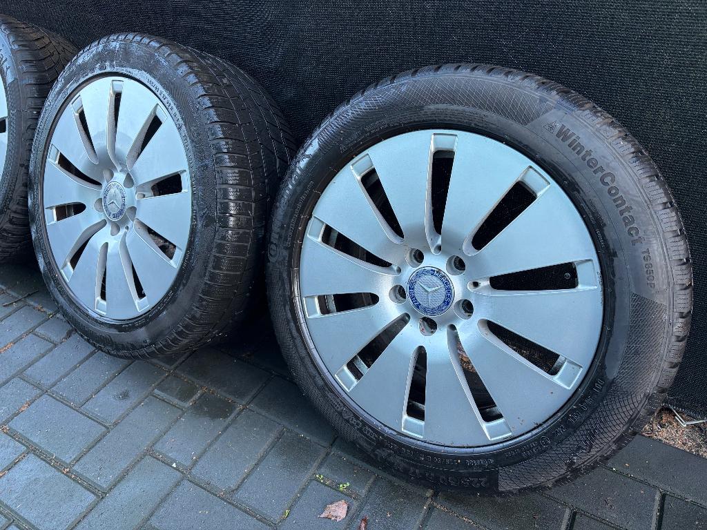 Originele 17 Inch Mercedes W205 winterbandset breedset Conti, Auto-onderdelen, Banden en Velgen, Ophalen, Gebruikt, Banden en Velgen
