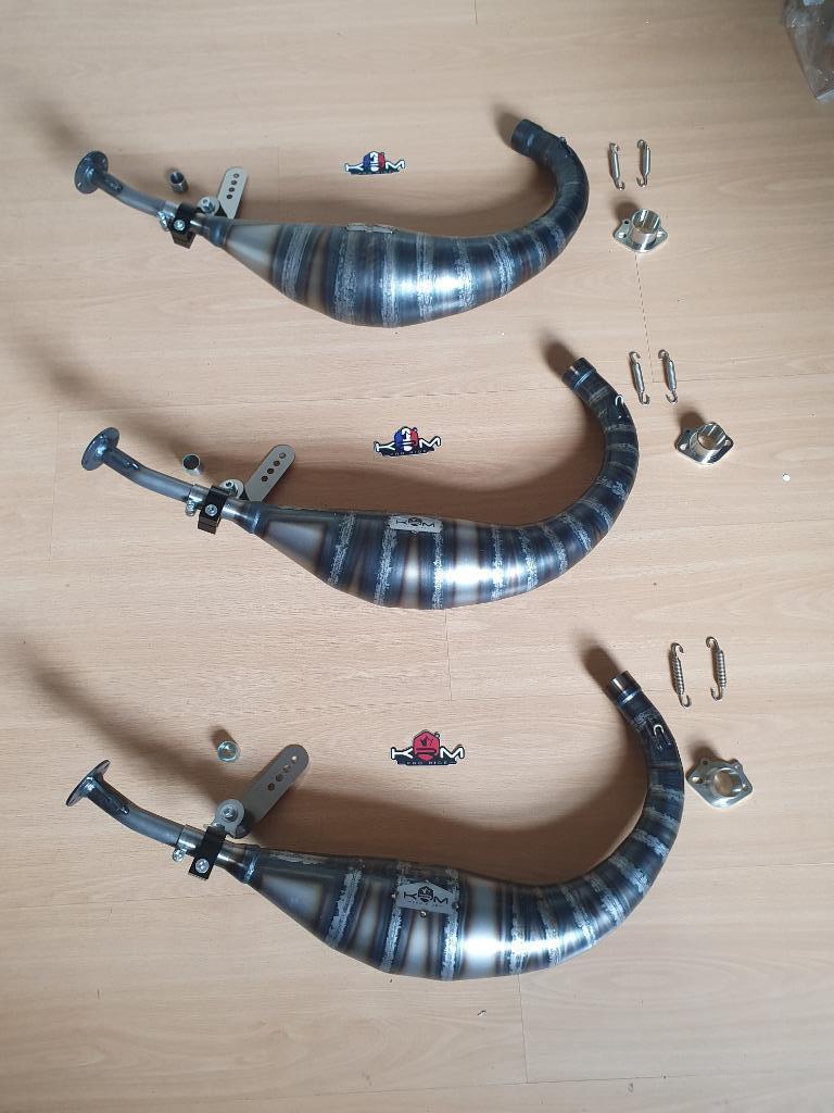 Nieuw! KRM uitlaat Minarelli AM6 onderlangs 70cc 80cc -100cc, Ophalen, KRM, Derbi, Nieuw