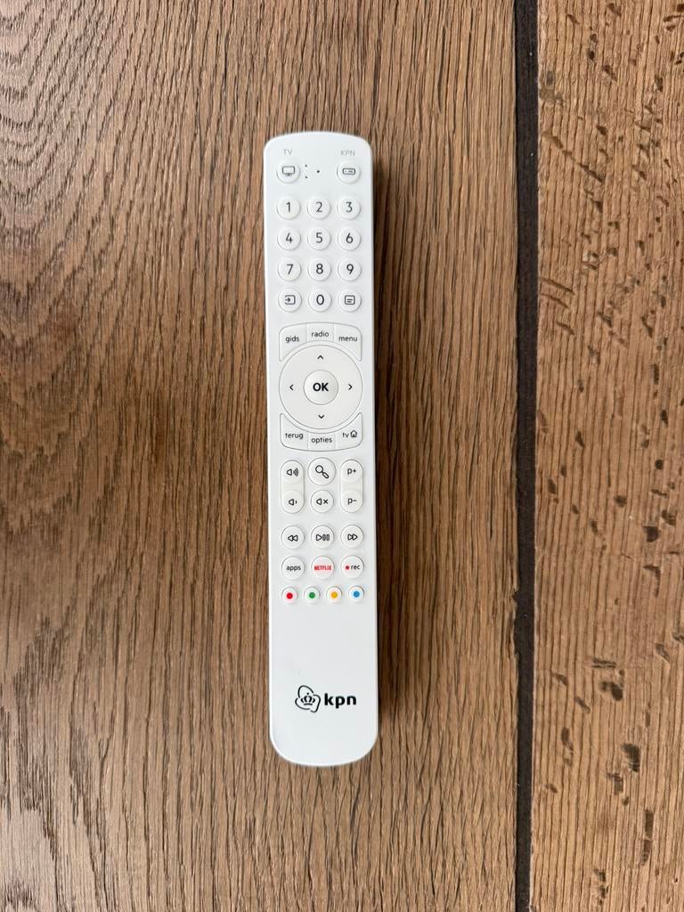 Originele KPN TV+ Afstandsbediening (Wit) - Bluetooth, Verzenden, Zo goed als nieuw, Tv