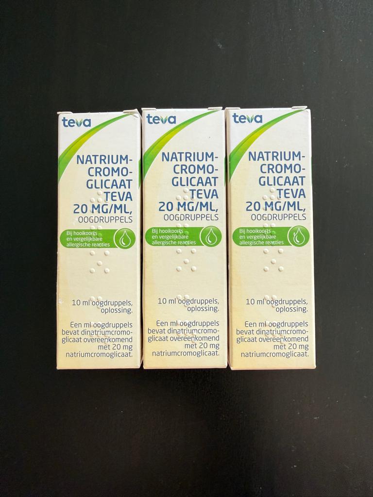 Natriumcromoglicaat (opticrom) oogdruppels 20mg/ml, 3st, Ophalen of Verzenden, Nieuw