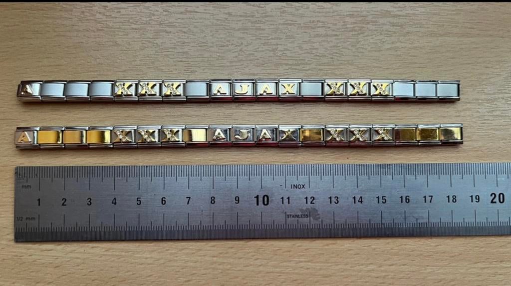 Ajax Armband in goud of zilver, Sieraden, Tassen en Uiterlijk, Ophalen of Verzenden, Zo goed als nieuw, Goud