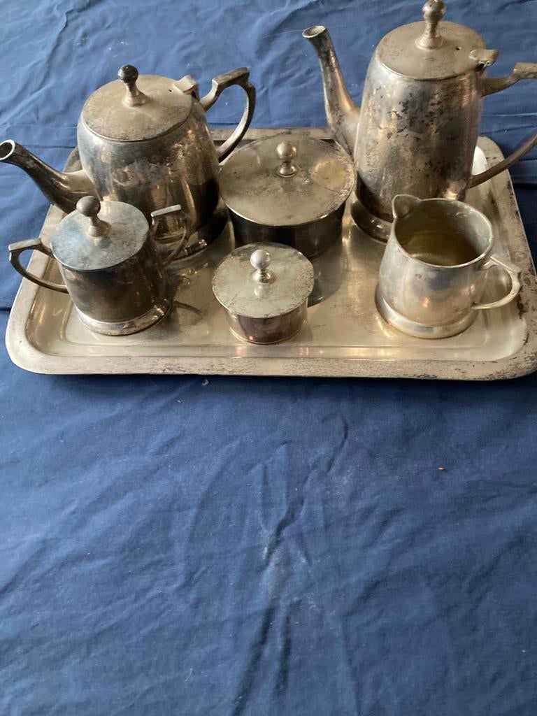 Verzilverd thee/koffie servies, Ophalen of Verzenden