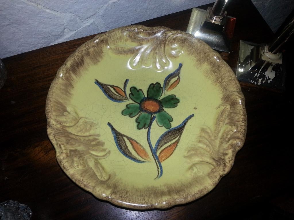 Brocante Plateel Elsterwerda Art Deco schaal jaren 30, Antiek en Kunst, Ophalen of Verzenden