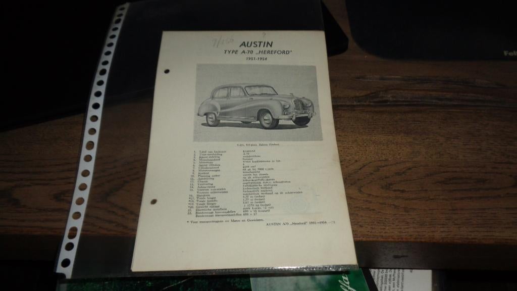 RepHandleiding/Vraagbaak AUSTIN A-70 HEREFORD , 1951-1954, Verzenden, Gelezen, Overige merken