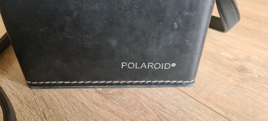Vintage Polaroid cameratas - Zwart lederen schoudertas, Audio, Tv en Foto, Fotografie | Fototassen, Ophalen of Verzenden, Gebruikt