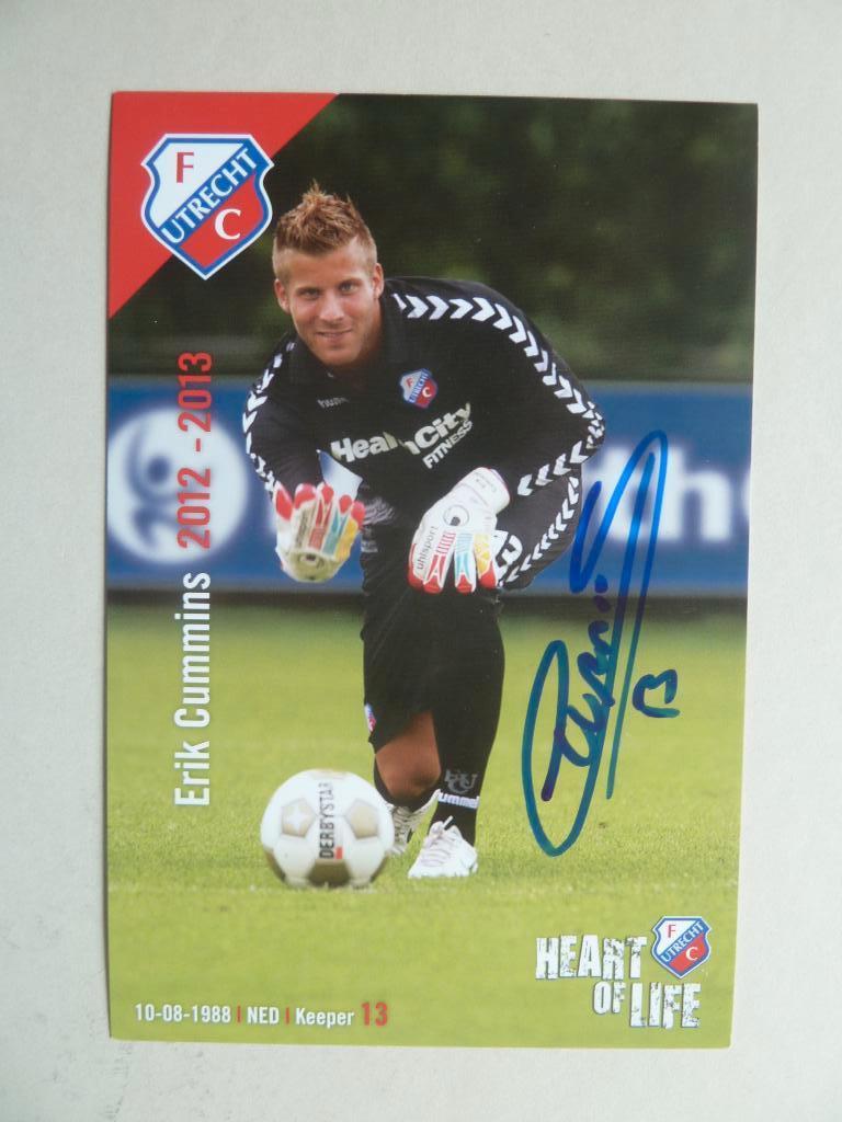 Spelerskaart.Erik.Cummins. Fc Utrecht  2014/2015, Verzamelen, Sportartikelen en Voetbal, Ophalen of Verzenden, Zo goed als nieuw