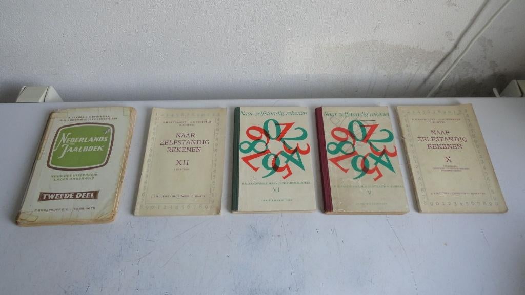 Lesboekjes lagere school 60-er jaren taalboek en rekenen, Ophalen of Verzenden