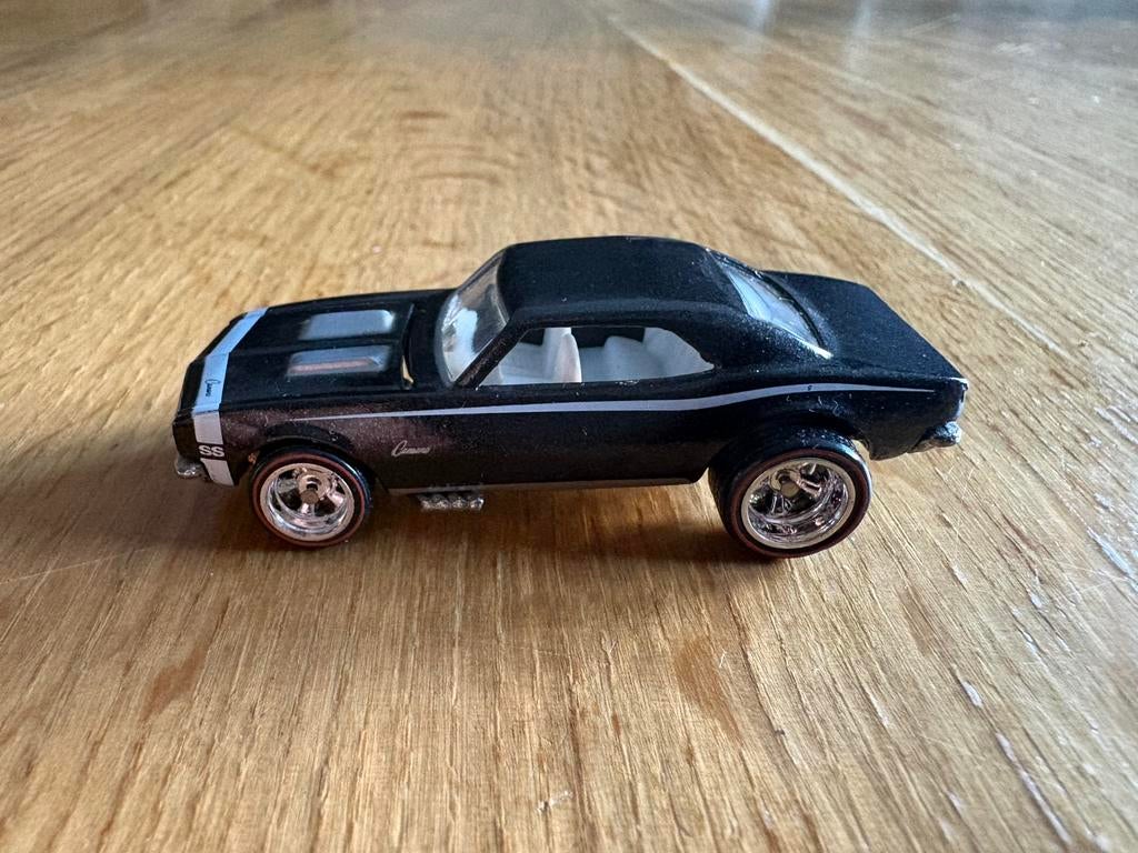 HotWheels real riders '67 Chevy Camaro Black, Ophalen of Verzenden, Zo goed als nieuw, Auto