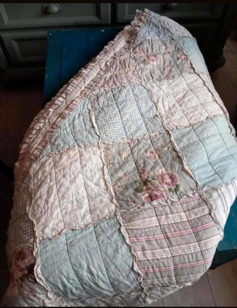 Fraaie patchwork quilt 2 persoons, Ophalen of Verzenden, Nieuw, Tweepersoons