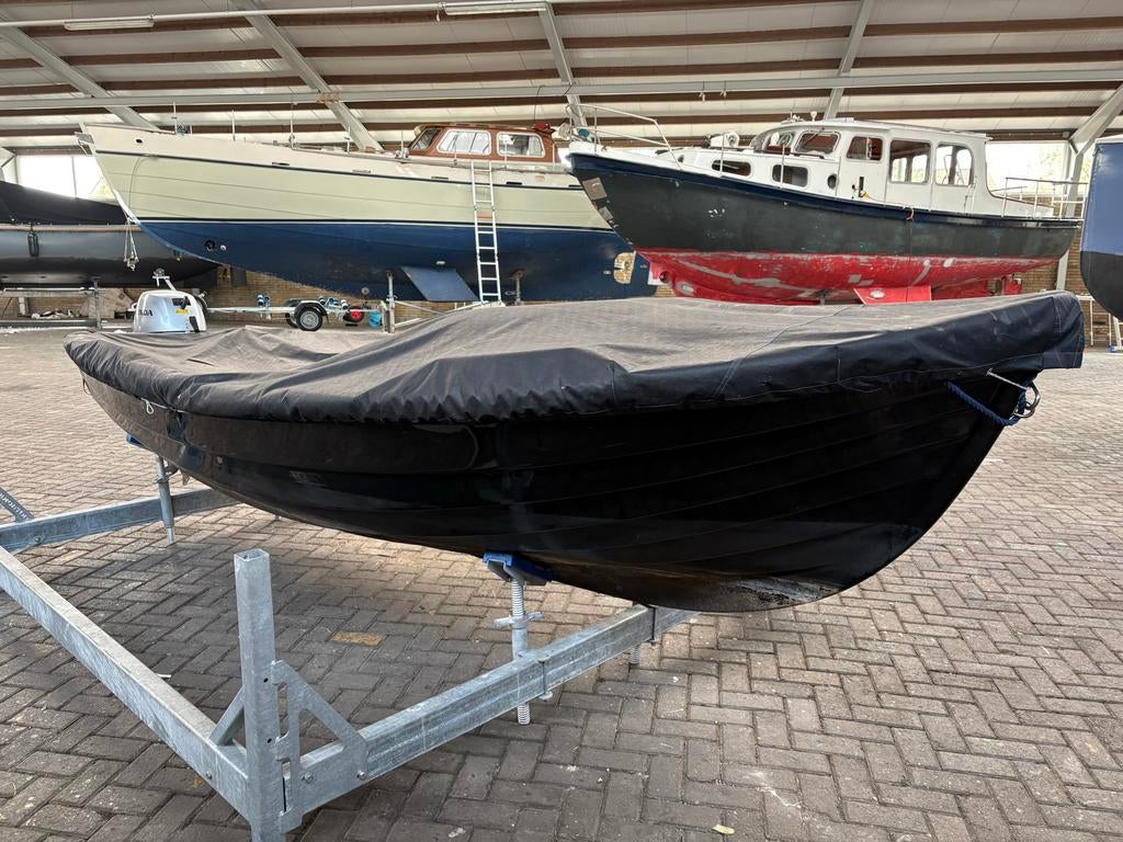 Complete motorboot 4.10m + trailer + Honda 8pk, Ophalen, Gebruikt, Minder dan 10 pk, Tot 6 meter