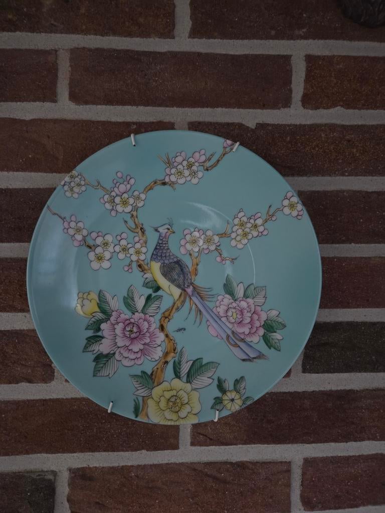 Vintage bord met vogel en bloesem, Ophalen