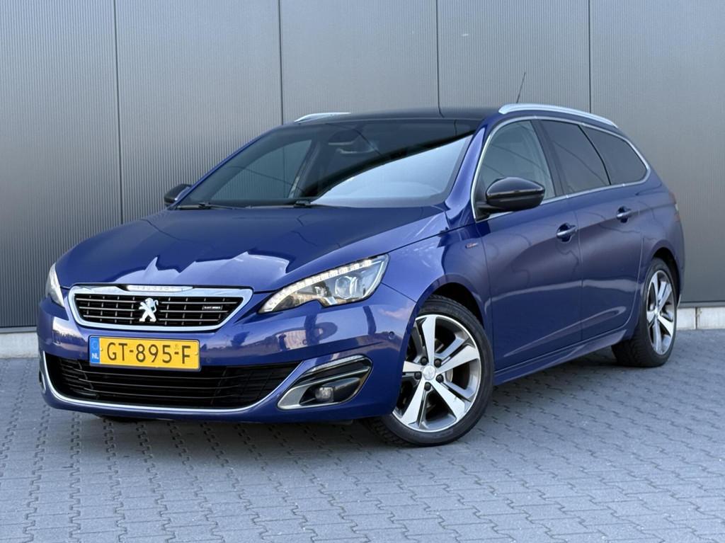 Peugeot 308 SW 2.0 BlueHDI GT-line Leder - Denon Audio - Cam, Auto's, Voorwielaandrijving, Gebruikt, 4 cilinders, Blauw
