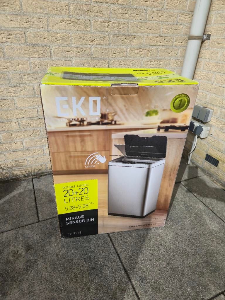 EKO - Europe Mirage Sensor Bin 20+20L geseald!!, Ophalen of Verzenden, Nieuw, Rvs, 50 tot 75 cm