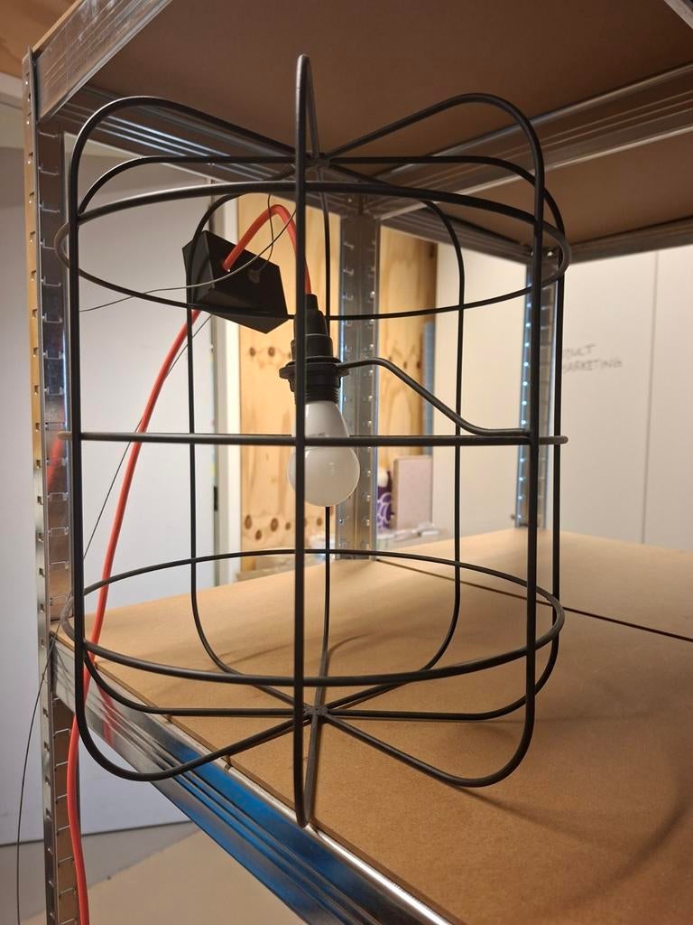 Industriële kooilamp - Vitra stijl, Ophalen, Gebruikt, Industrieel, Modern, Loft