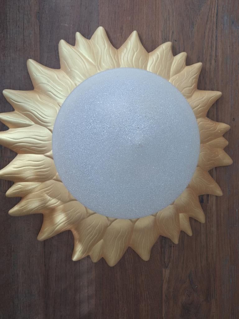 Lamp zon, Huis en Inrichting, Lampen | Plafondlampen, Ophalen, Zo goed als nieuw, Glas