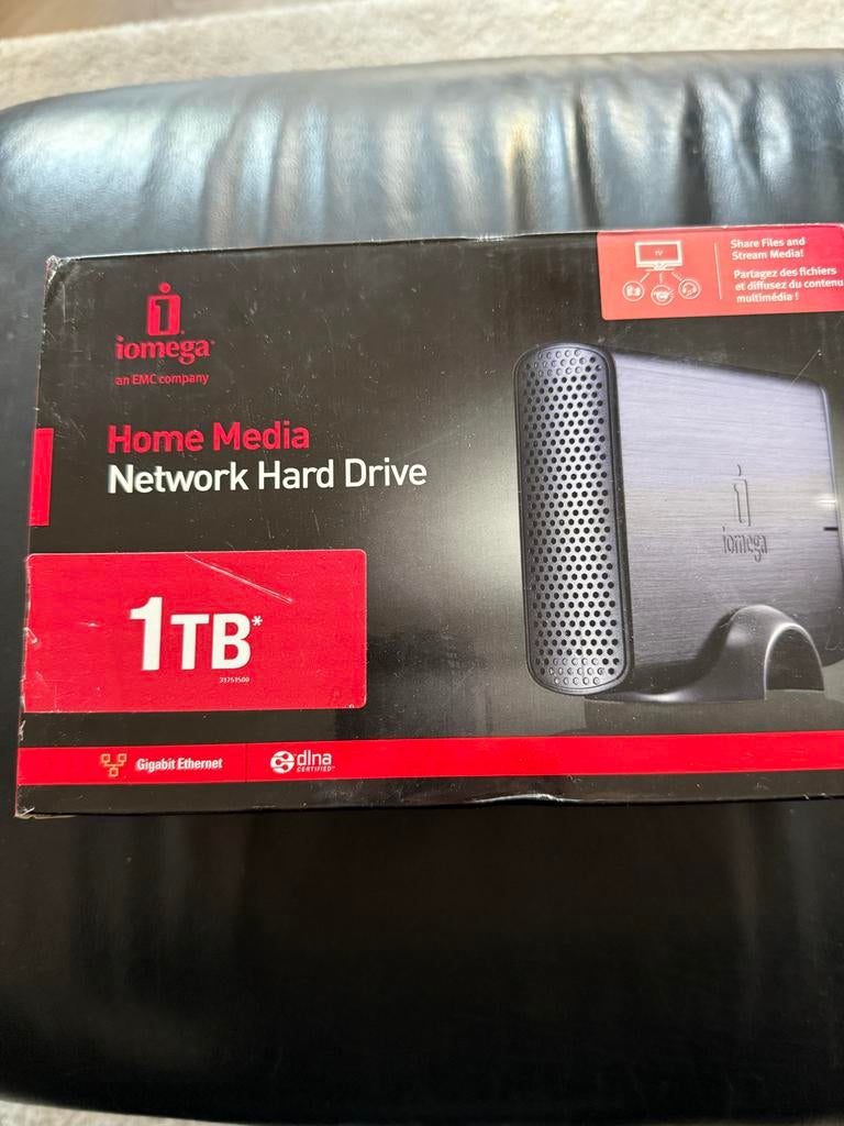 Iomega Home Media Network Hard Drive 1TB Gigabit Ethernet, HDD, Nieuw, Ophalen of Verzenden, 15 bij 20 cm